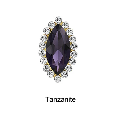 tanzanite Хит, 5x10 мм стразы из хрустального стекла, золотые стразы для шитья, кристаллы и камни, Стразы для шитья - Цвет: tanzanite
