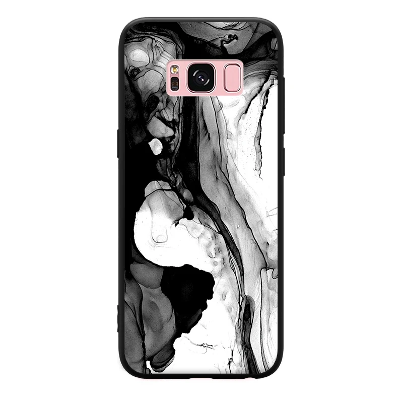 Эстетические удобные живописи тушью Pattern для Samsung Galaxy S6 S7 край S8 S9 Plus Note 3 4 5 8 9 Жесткий чехол для телефона