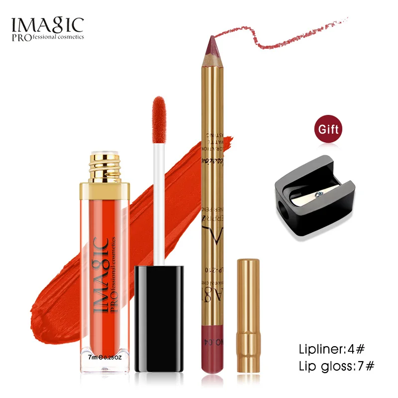 Pen 4 lip 7 IMAGIC, новинка, жидкая помада, матовая, макияж, водостойкая, красные губы, стойкий блеск, матовая черная помада, матовая, сексуальная, для губ, глазурь, комбинация - Цвет: Pen 4 lip 7