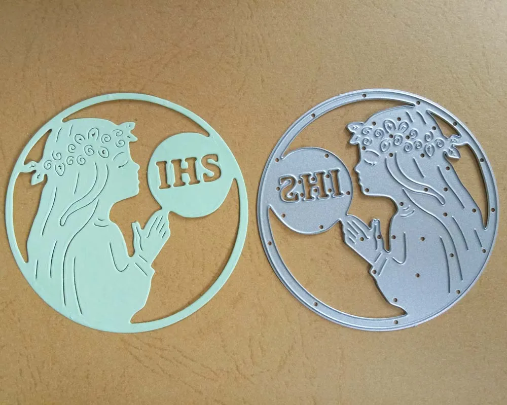 Молитва девушка Луна IHS Рамка Металлическая резка штампы новые для 2019 Сделай Сам