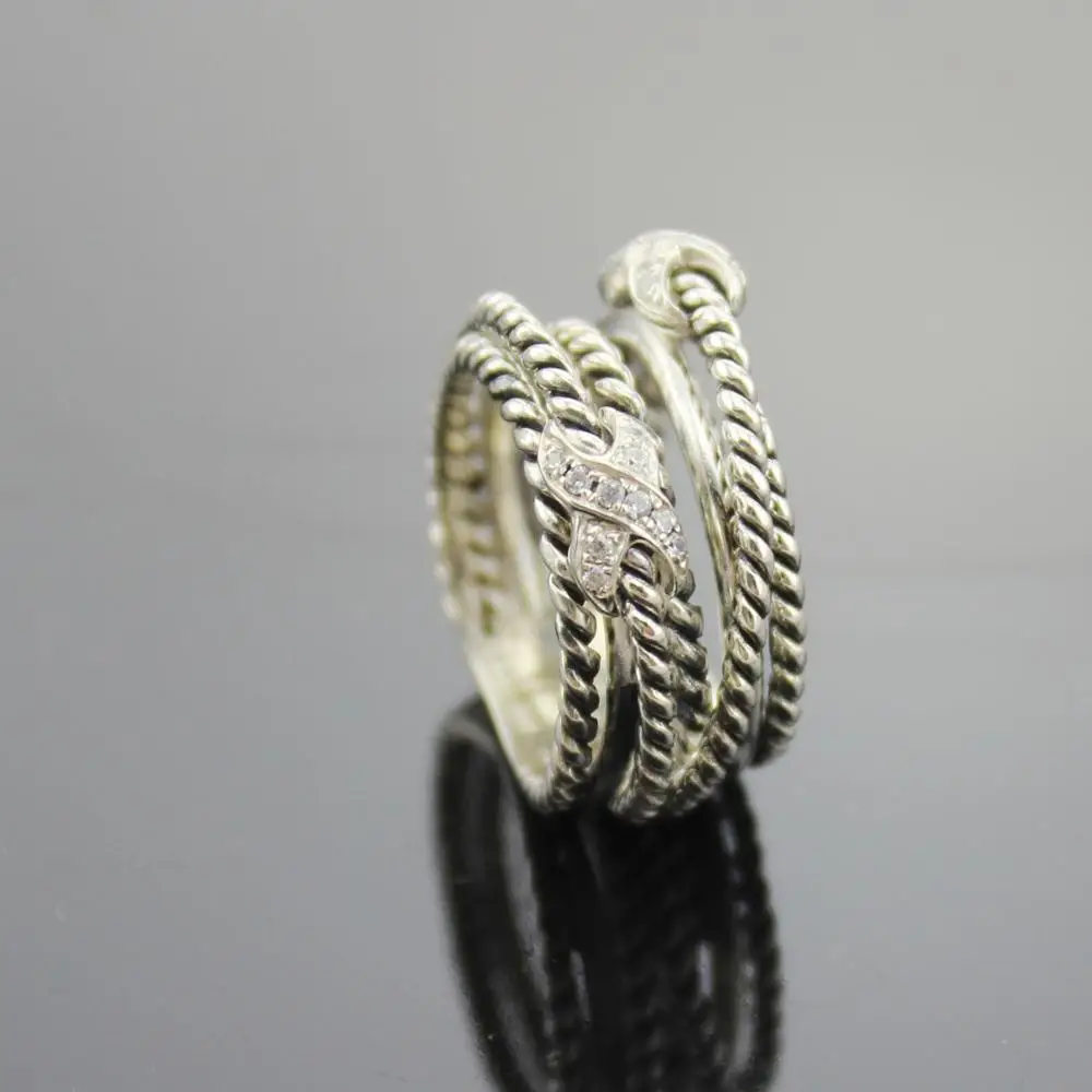 Твердое Серебряные ювелирные изделия со стразами бриллиантами кроссовер