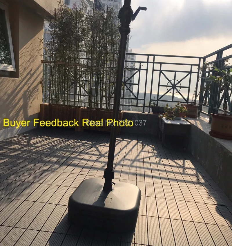 Chinese Mahogany color balcony floor Non-Slip wood plastic composite outdoor floor tiles waterproof Courtyard garden floor