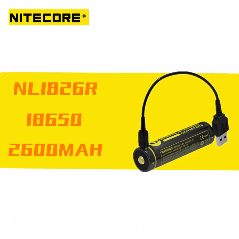 Аккумулятор Nitecore NL1826R 18650 1 шт. 2600 мАч 3 6 В 12 Вт · ч USB аккумуляторная батарея с