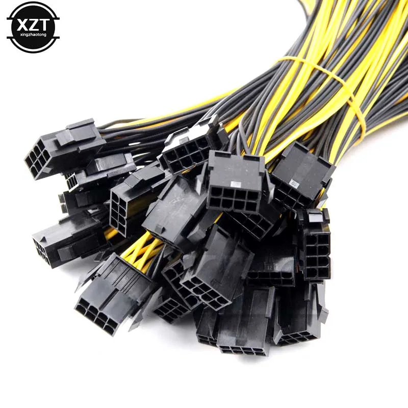 GPU 8pin для видеокарты BTC Miner 20 см гнездо к двойному PCI E Express 8p ( 6 + 2 pin) Мужской кабель