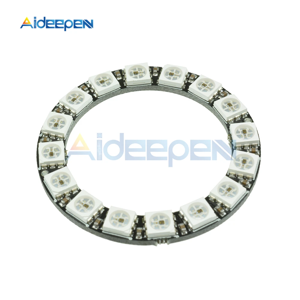 16 бит WS2812 5050 RGB светодиодное кольцо полноцветные встроенные ходовые огни круглая