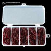200pcslot 3 5cm simulation earthworm artificial worms fishing lure tackle soft bait lifelike fishy smell lures fish accessories