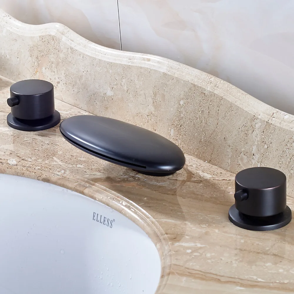 Deck Mounted LED Colors Bathroom Sink Faucet Oil Rubbed Bronze Mixer Tap | Обустройство дома