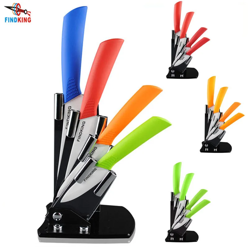 

High quality 3" 4" 5" 6" inch brand Paring Fruit Utility Chef Kitchen Ceramic Knife Sets + Acrylic Holder Block + free shipping
