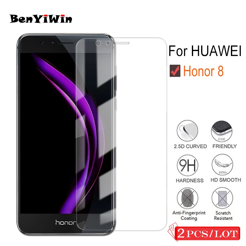 Закаленное стекло премиум класса 9H для Huawei Honor 8 защита экрана усиленная защитная