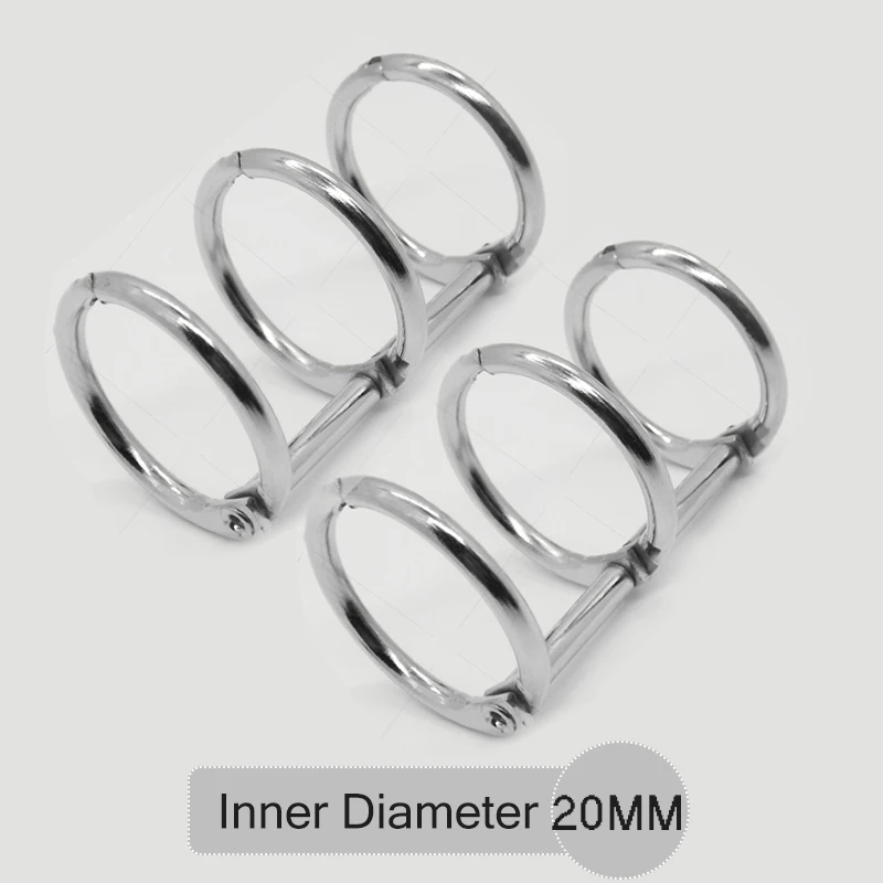 Silver 20MM 2 шт./лот металлическое покрытие с отрывными листами книги связующее навесное кольцо связывания кольца Никель Настольный календарь круг 3 кольцевых заводных для ключ-карта альбом - Цвет: Silver 20MM