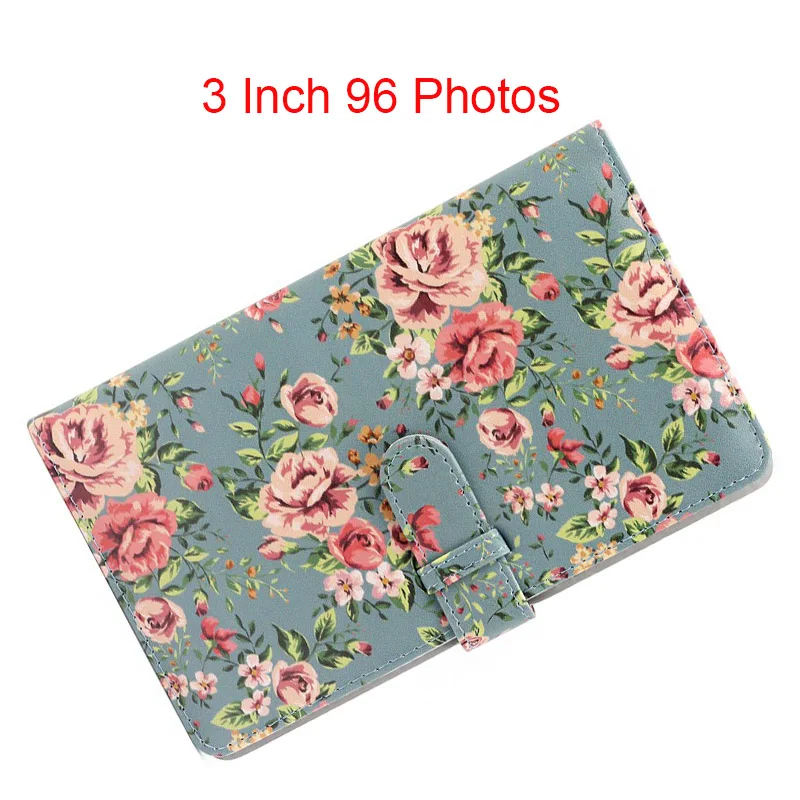 green rose 96 photos 3-дюймовый ярко мини-пленка фотоальбом 96 карманы с из искусственной кожи мгновенный чехол для фотографий в альбоме для ЖК-дисплея с подсветкой Fujifilm Instax Mini8/8+/9 - Цвет: green rose 96 photos