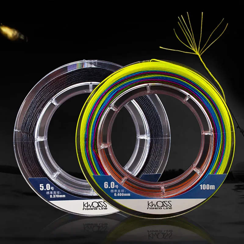 

New Arrivals 100m 9 Strands PE Multifilament Braided Fishing Line Outdoor River Reservoir Pond Ocean Beach Fishing Wire