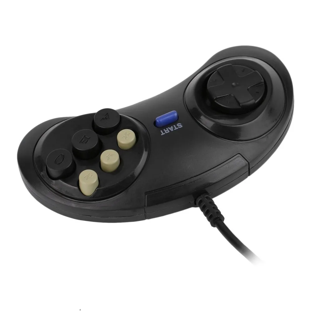 Шесть кнопок игровая ручка командная площадка черный геймпад для sega Megadrive для Mega Drive Deluxe Drive Wonder Mega джойстик