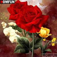 homfun full squareround drill 5d diy diamond painting flower landscape 3d embroidery cross stitch home decor gift a10564
