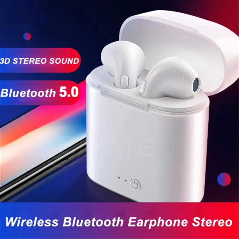 I7s TWS 5 0 беспроводные Bluetooth наушники стерео гарнитура с зарядной коробкой для всех
