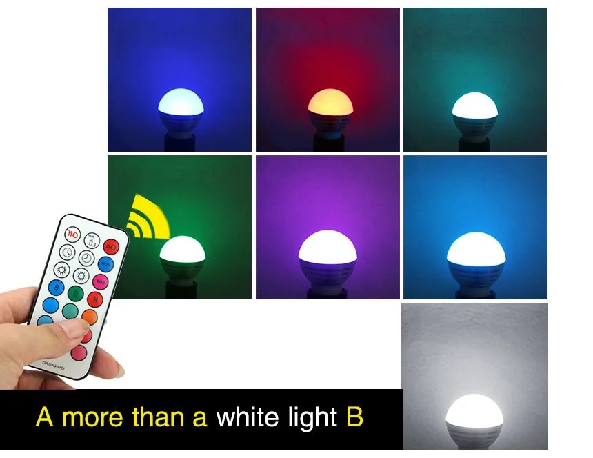 AmmToo E27 E14 RGB led сценический светильник, лампочка 110 в 120 в 220 В RGBW, лампада, светодиодная лампа, красочный магический шар, лампа для дома, вечерние, DJ украшения