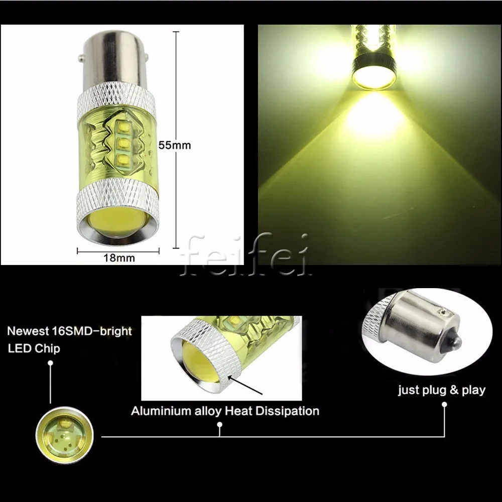 2X H7 H4 H1 H8 H11 9005 9006 H16 H3 LED 21SMD 3030 чип di 6000k 1200LM Luminoso Eccellente Bianco Nebbia Luci Guida Lampade|Передние
