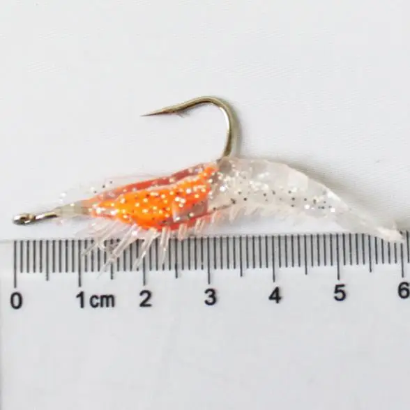 4 шт. мягкие рыболовные крючки креветки 3 г 6 см|soft shrimp|soft lurefishing tackle |