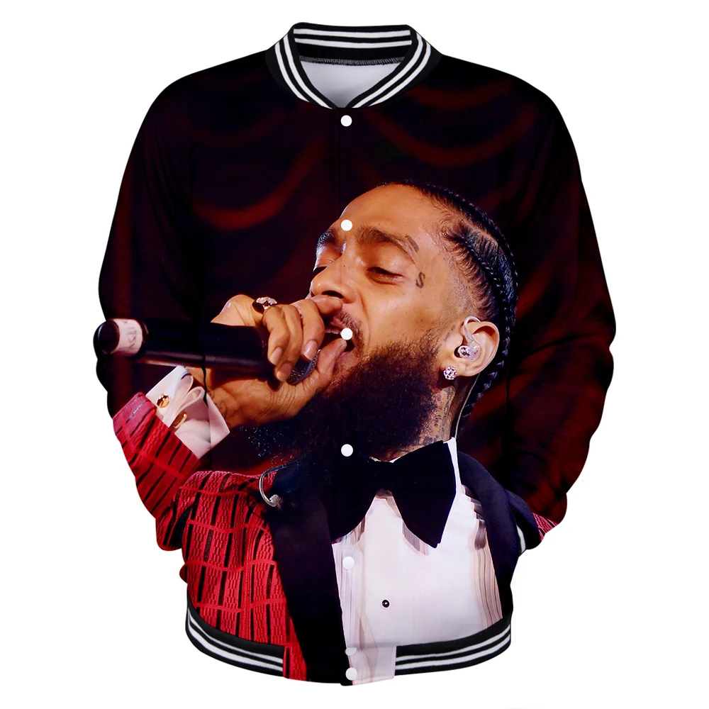 Мужские куртки и пальто Nipsey Hussle Harajuku 3d бейсбольные куртки для колледжа хип-хоп повседневная одежда мужская бейсбольная Толстовка на заказ
