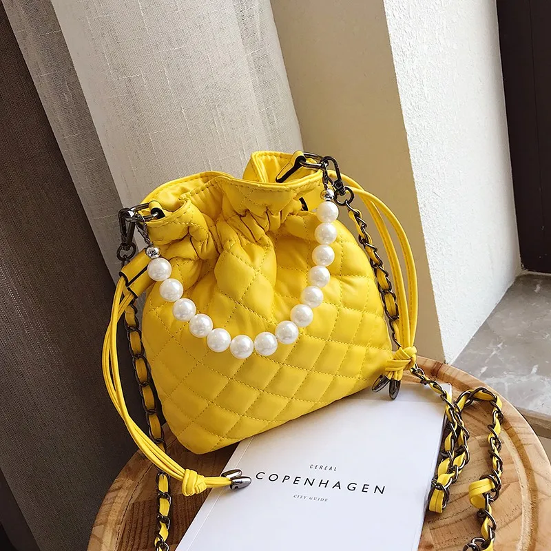 Стильная Простая Сумка-ведро женская дизайнерская сумка Высококачественная из