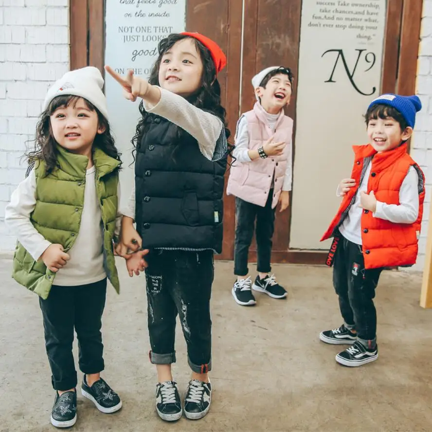 Детская верхняя одежда зимняя пальто плотный жилет принцессы для девочек