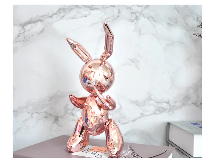 Jeff Koons Кролик Милые Животные Смола скульптура свадебный декоративный шар Кролик дом в скандинавском стиле украшения Аксессуары декор для дома