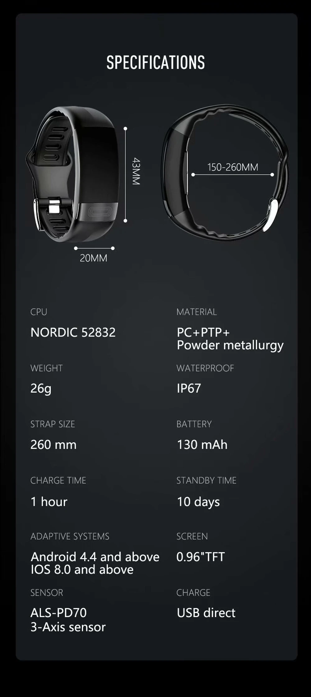 P11 ЭКГ+ PPG HRV умный Браслет, измеритель артериального давления, пульсометр, умный Браслет, фитнес-трекер, шагомер, водонепроницаемый спортивный смарт-браслет