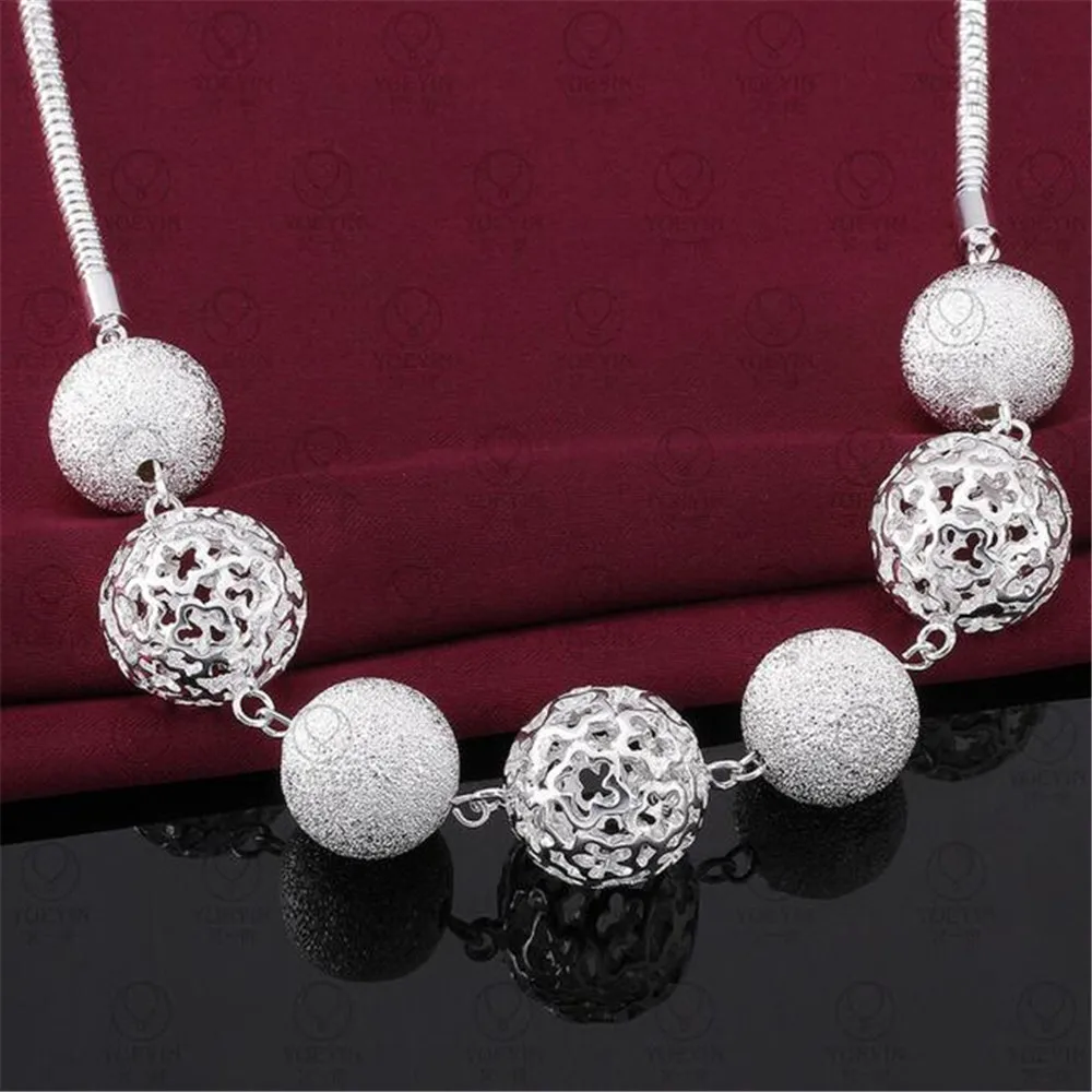 Акция роскошное серебряное массивное ожерелье 18 дюймов светящаяся цепочка колье