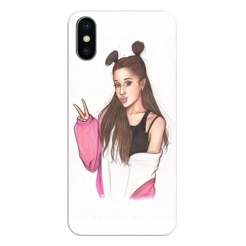Для iPhone XS Max XR X 4 4S 5 5S 5C SE 6 6S 7 8 Plus Samsung Galaxy J1 J3 J5 J7 A3 A5 Ariana Grande pop singer силиконовый