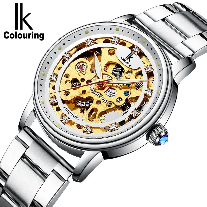 Роскошные женские часы OL Дамская мода платье полые автоматические механические