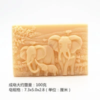 craft handmade soap mould soap making mold food grade silicone african elephant pattern square shape