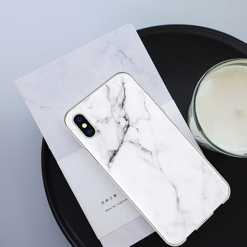 Винтажный Белый Черный Мраморный чехол с рисунком для телефона iPhone 5 6 6S X XR Plus