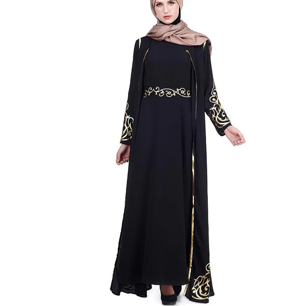 Женское мусульманское платье CHAMSGEND Abaya Элегантное повседневное летнее с длинным
