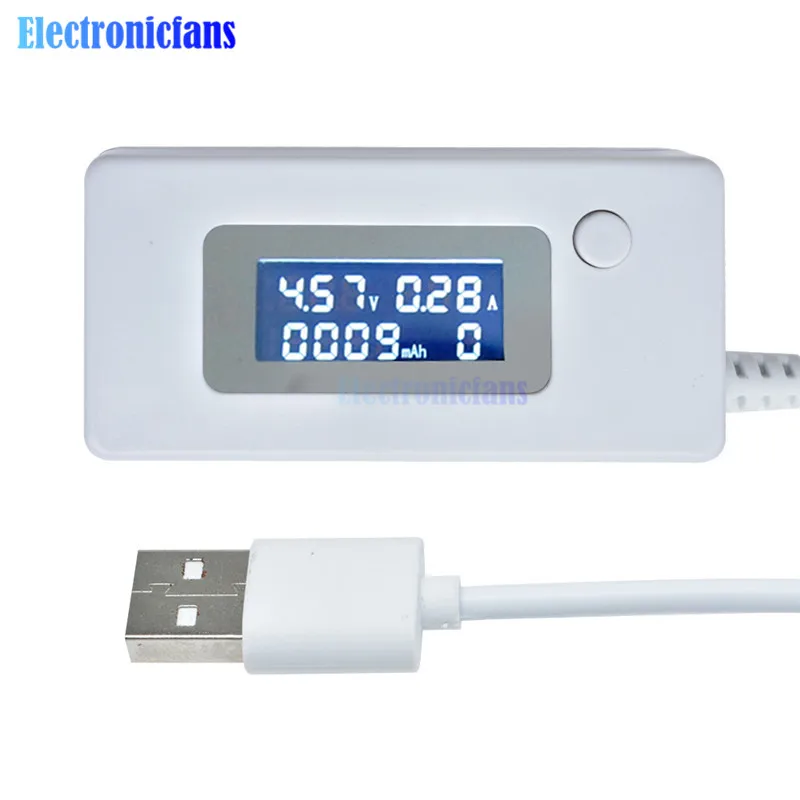ЖК дисплей USB детектор Вольтметр Амперметр мобильное зарядное устройство