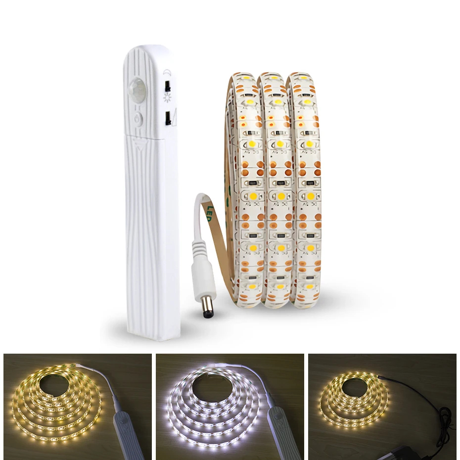 USB Диодная лента SMD2835 датчик движения ТВ Светодиодная лента 5 в Гибкая IP65 водонепроницаемая светодиодная лента светильник 1 м/2 м/3 м светодиодная подсветка