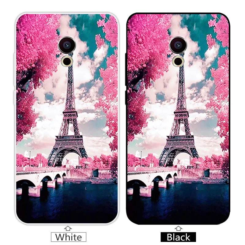 For Meizu Pro 6 / MX6 Case Silicone Soft TPU Skuli for Phone Bag Black Back Matte Cover |