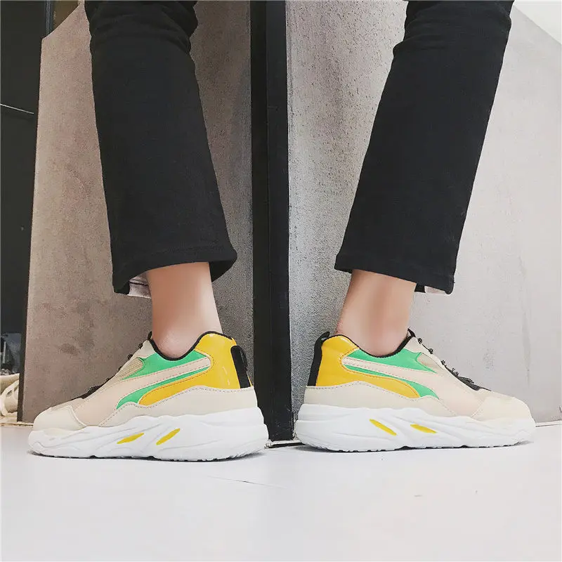 Летняя спортивная обувь для мужчин и женщин из искусственной кожи дышащие