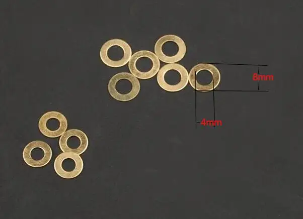 brass Diy нож из нержавеющей стали, шайба, латунные шайбы, 10 штук в наборе, толщина 0,5 мм - Цвет: brass