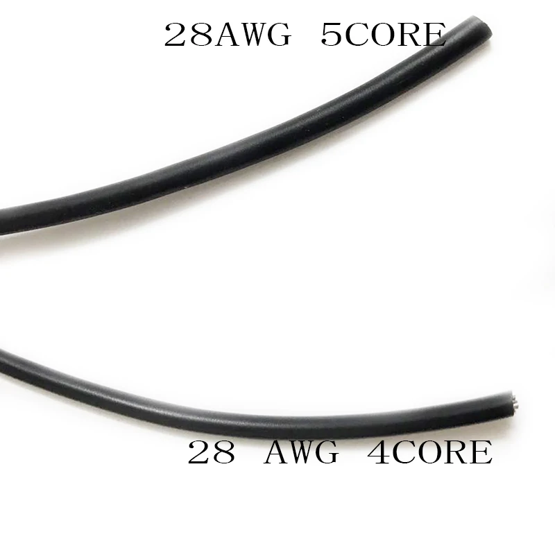 30 метров UL2464 28 AWG 2 3 4 5 core кабель для USB Мышь Клавиатура данных DIY ПВХ кабель мягкий кабель питания Управление вино