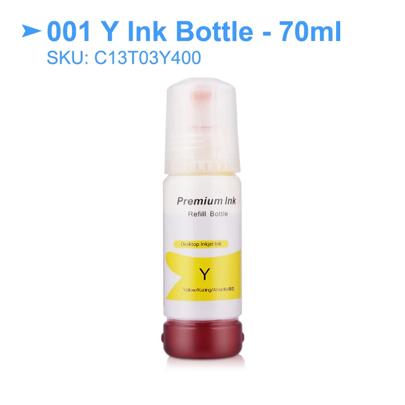 4 Цвета/комплект 001 T001 T03Y100 T03Y400 чернильница для Epson EcoTank L6170 L4150 L4160 L3110 L3150 L6160 L6190 InkTank