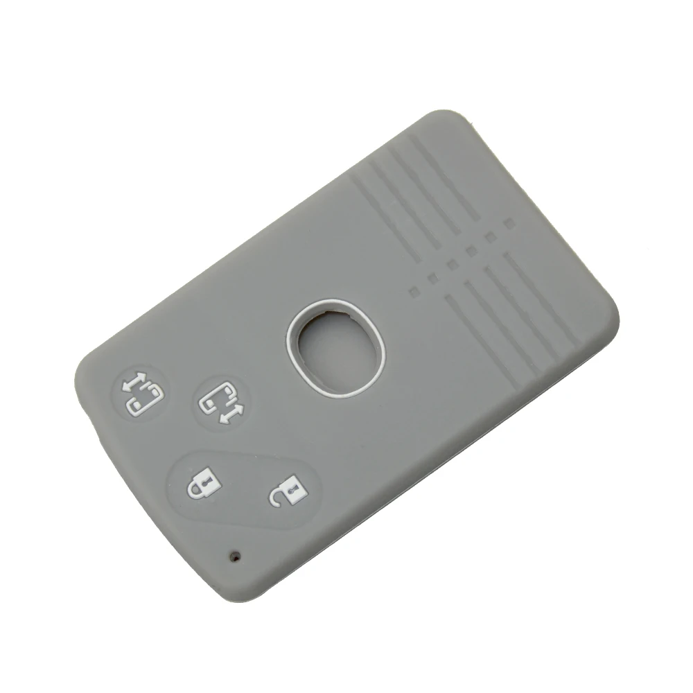 Gray OkeyTech 4 кнопки силиконовые дистанционные карты ключ крышка для Mazda 2 3 5 Premacy Miata 6 8 RX8 MX5 M8 CX-7 CX-9 Verisa MPV Fob протектор - Название цвета: Gray