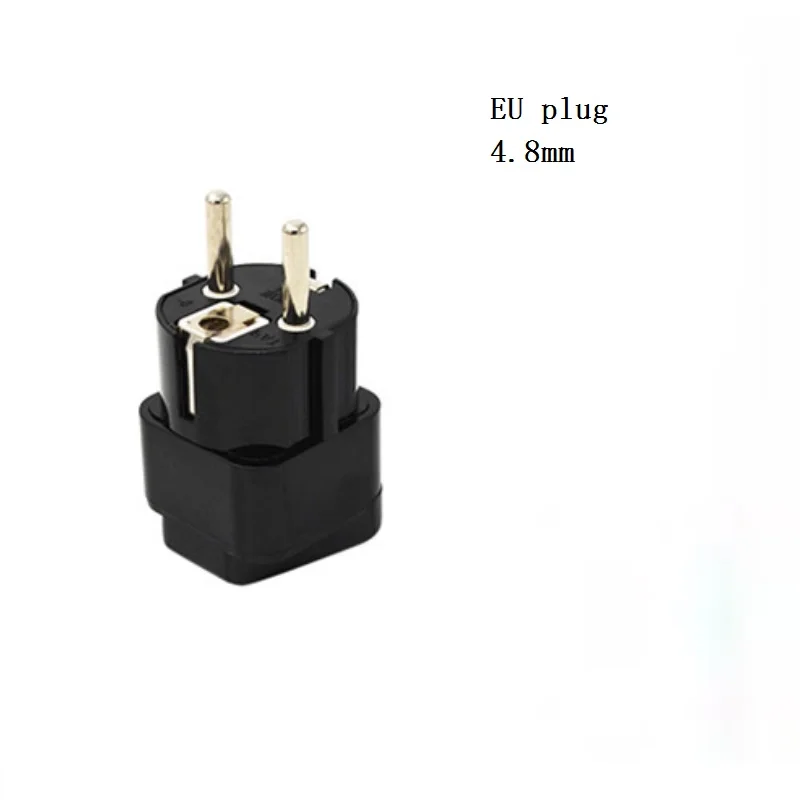 EU plug 4.8mm 1 шт. Универсальный адаптер с вилкой US, UK, AU, EU, Italy, Swiss, для путешествий, настенное зарядное устройство переменного тока, розетка, адаптер, конвертер, 2/3Pin разъем - Цвет: EU plug 4.8mm