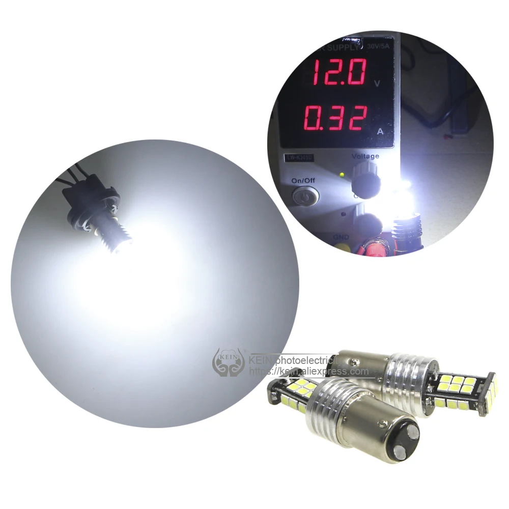 KEIN 2 шт. высокое качество BAY15D P21W 1156 P21/5W 1157 BA15S 3030 Автомобильные светодиодные огни