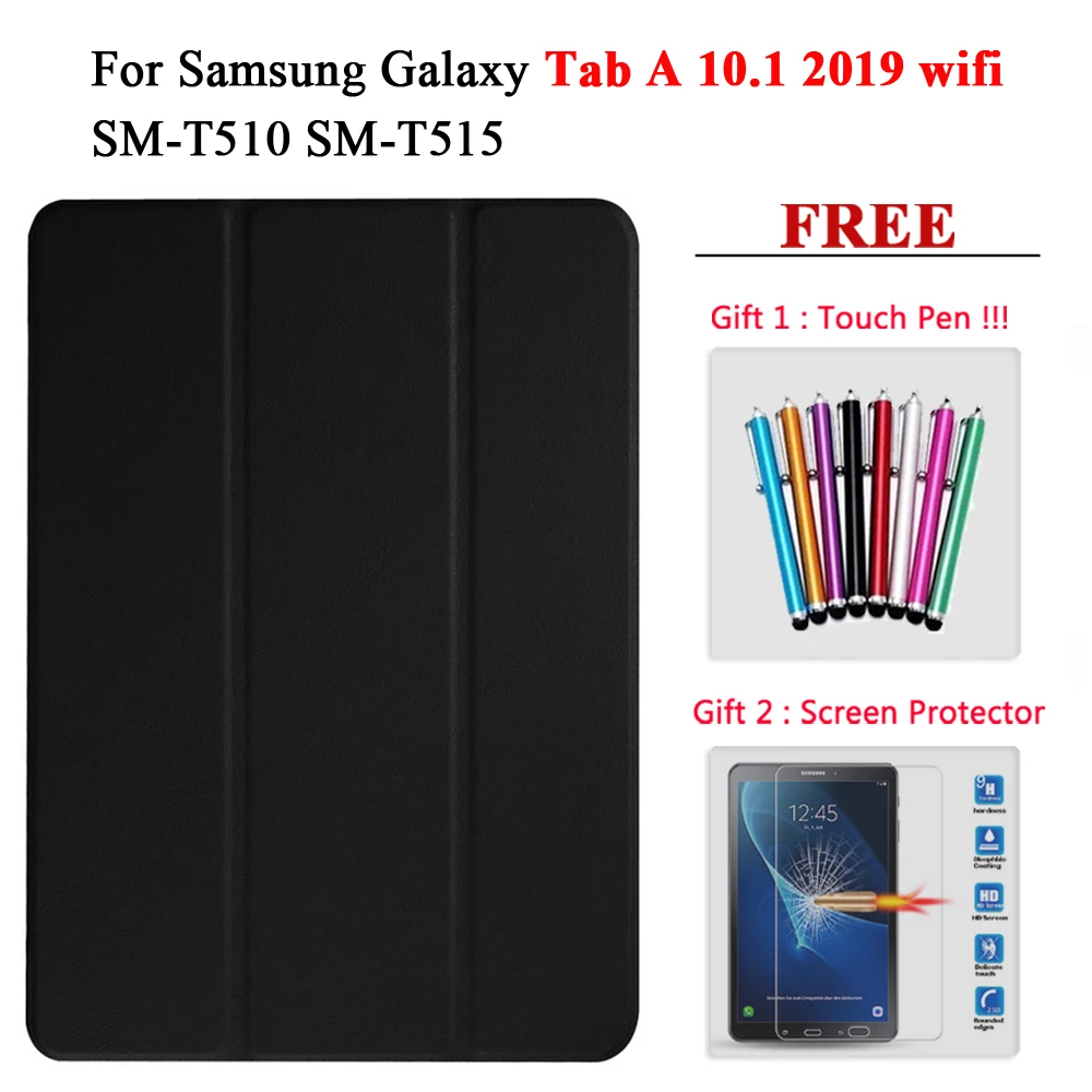 Tab A 10.1 T510 hei Защита экрана стекло Tab A 8,0/10,1+ чехол для планшета samsung Galaxy Tab A 8,0 10,1 SM T290 P200 P205 T510 T515 - Цвет: Tab A 10.1 T510 hei