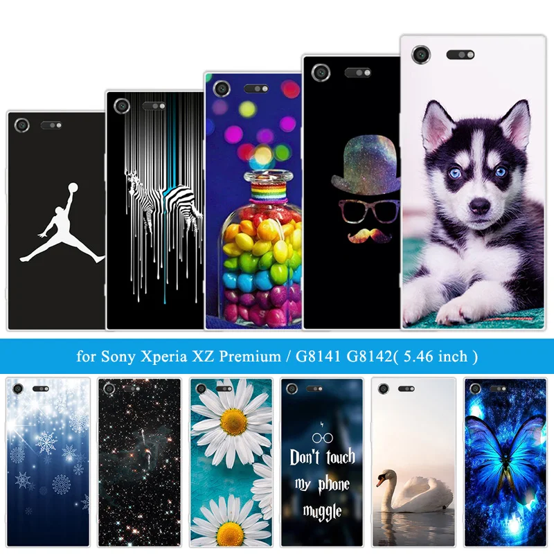 Чехол накладка для Sony Xperia XZ Premium Funny Cat G8141 G8142 Мягкий ТПУ силиконовый чехол|Бамперы|