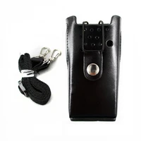 two way radio leather protective sleeve shoulder bag hard holster case for motorola gp3688 cp200 cp040 cp140 two way radio