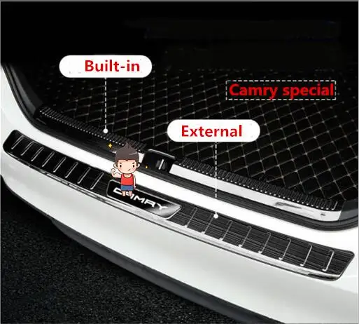 Для TOYOTA 18 Camry задние защитные восьмерки поколения Camry защита заднего бампера автомобиля защита заднего бампера накладка после порога двери