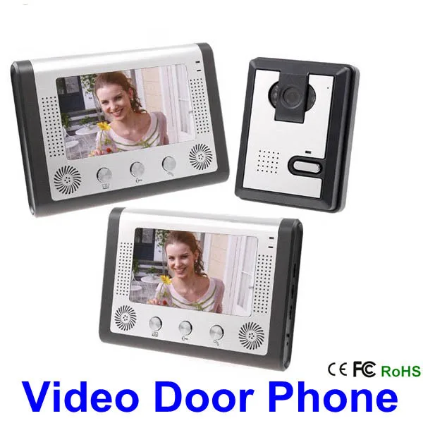

7 "TFT LCD цветной видео дверной звонок Домофон Система с ИК камерой ночного видения для виллы дома квартиры