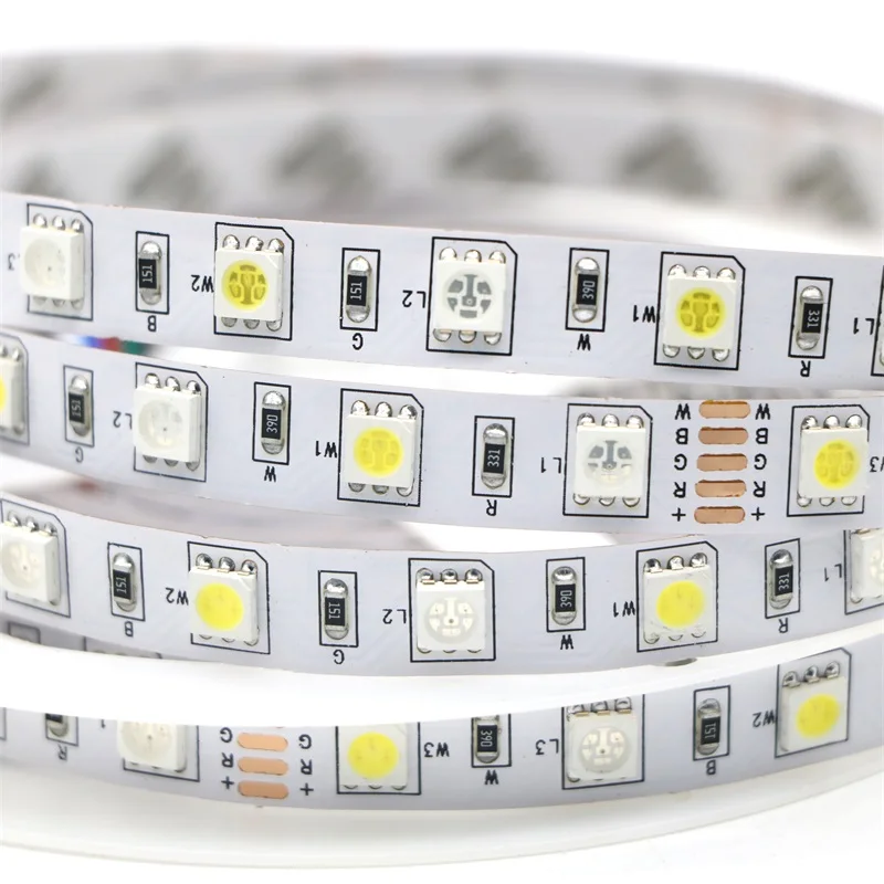 SZYOUMY 5 комплектов Светодиодная лента SMD5050 RGBW RGBWW DC 12V 60Led/M Гибкая полоса света с 40