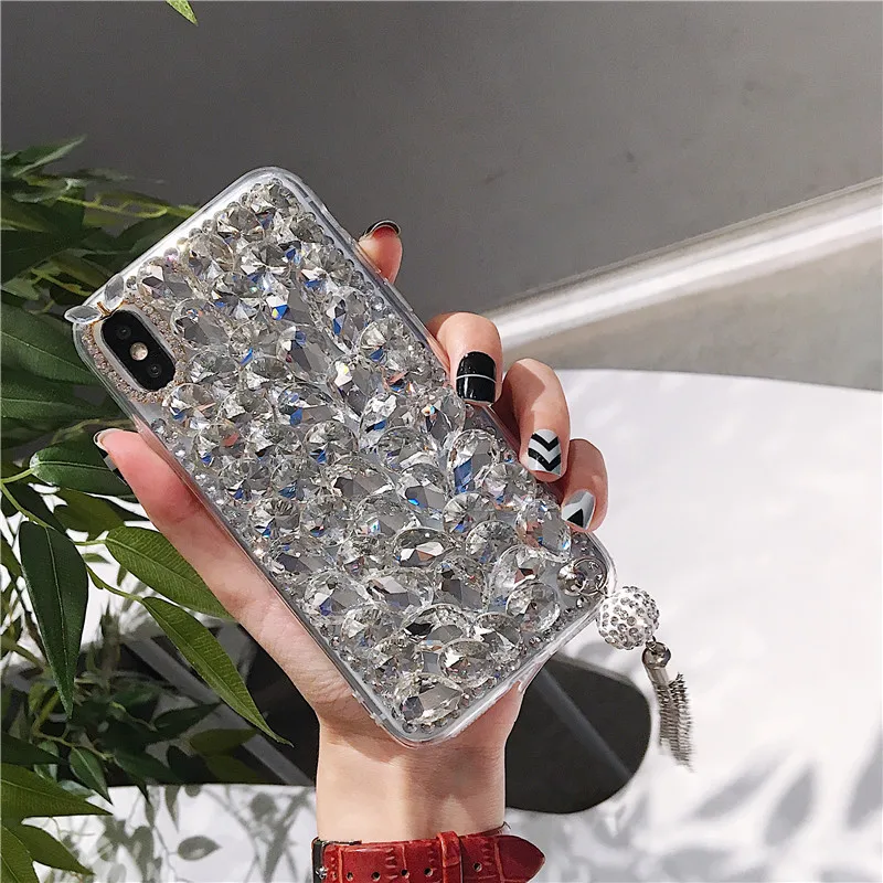 Bling прекрасные хрустальные бриллианты Стразы 3D камни чехол для телефона чехол для iphone 7/7 Plus/6/6 S для samsung Galaxy S5 6 7 edge